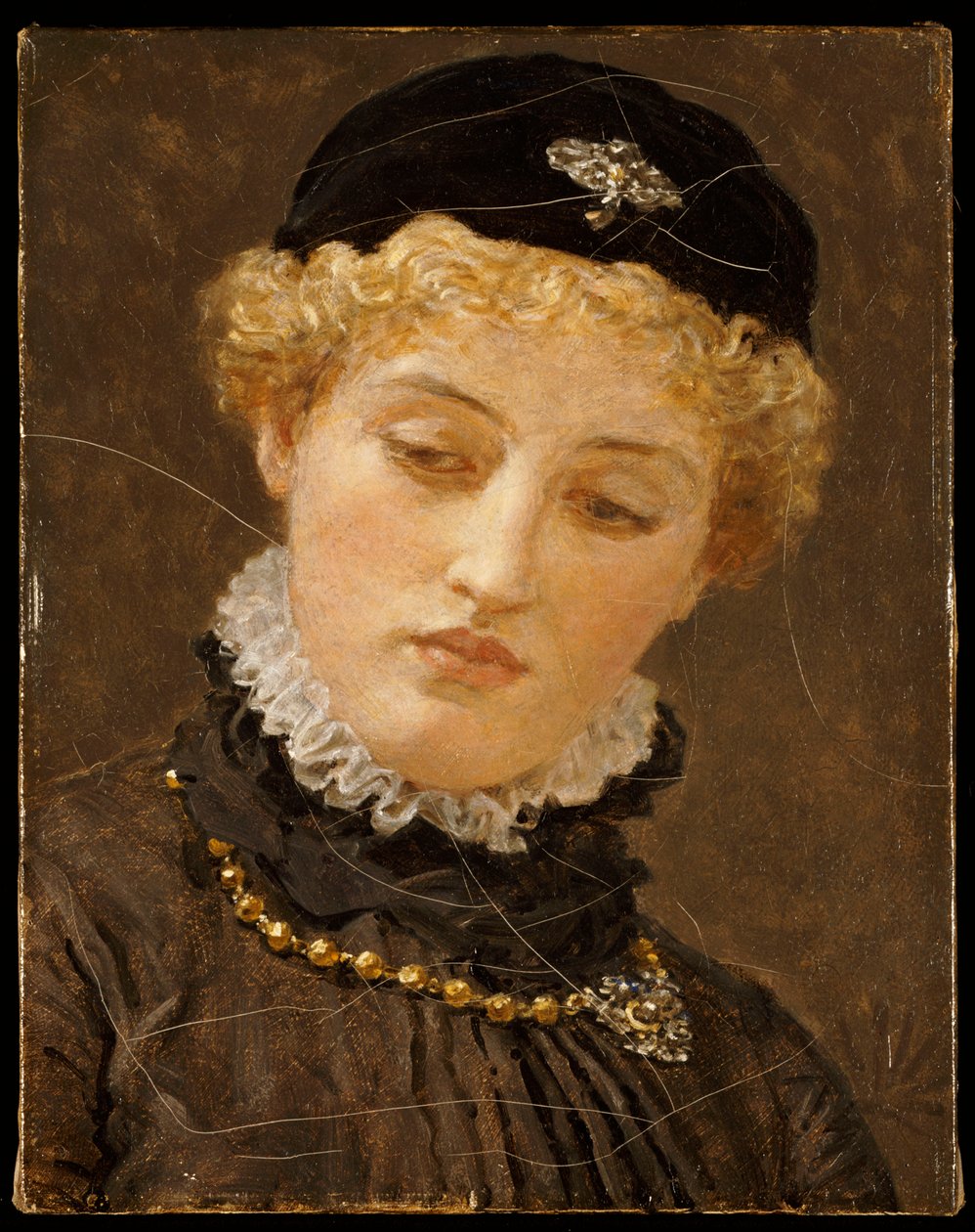 Ellen Terry som Portia i "The Merchant of Venice", ca. 1885 af Albert Joseph Moore
