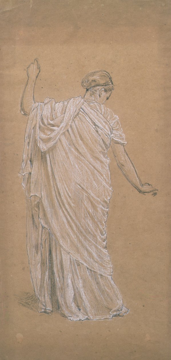 Study for A Garden (kridt på tonet papir) af Albert Joseph Moore