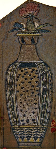 Studie af en vase (sort, hvid og farvet kridt med akvarel) af Albert Joseph Moore