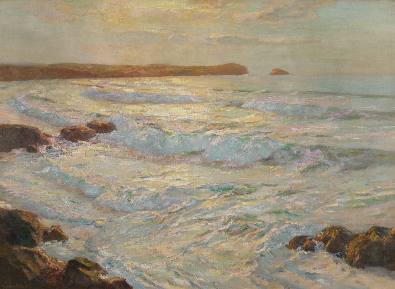 Summer Sea, Newquay, Cornwall, ca. 1920 af Albert Julius Olsson