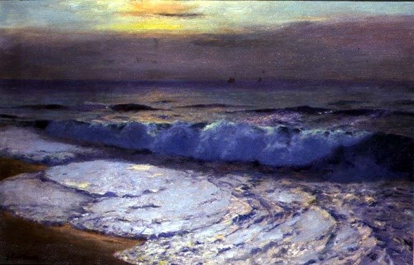The Breaking Wave, Dusk (olie på lærred) af Albert Julius Olsson