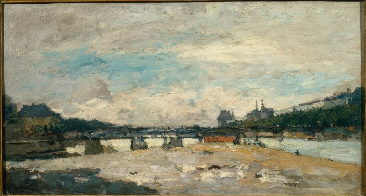Bord de Seine i Paris, efter stormen af Albert Lebourg