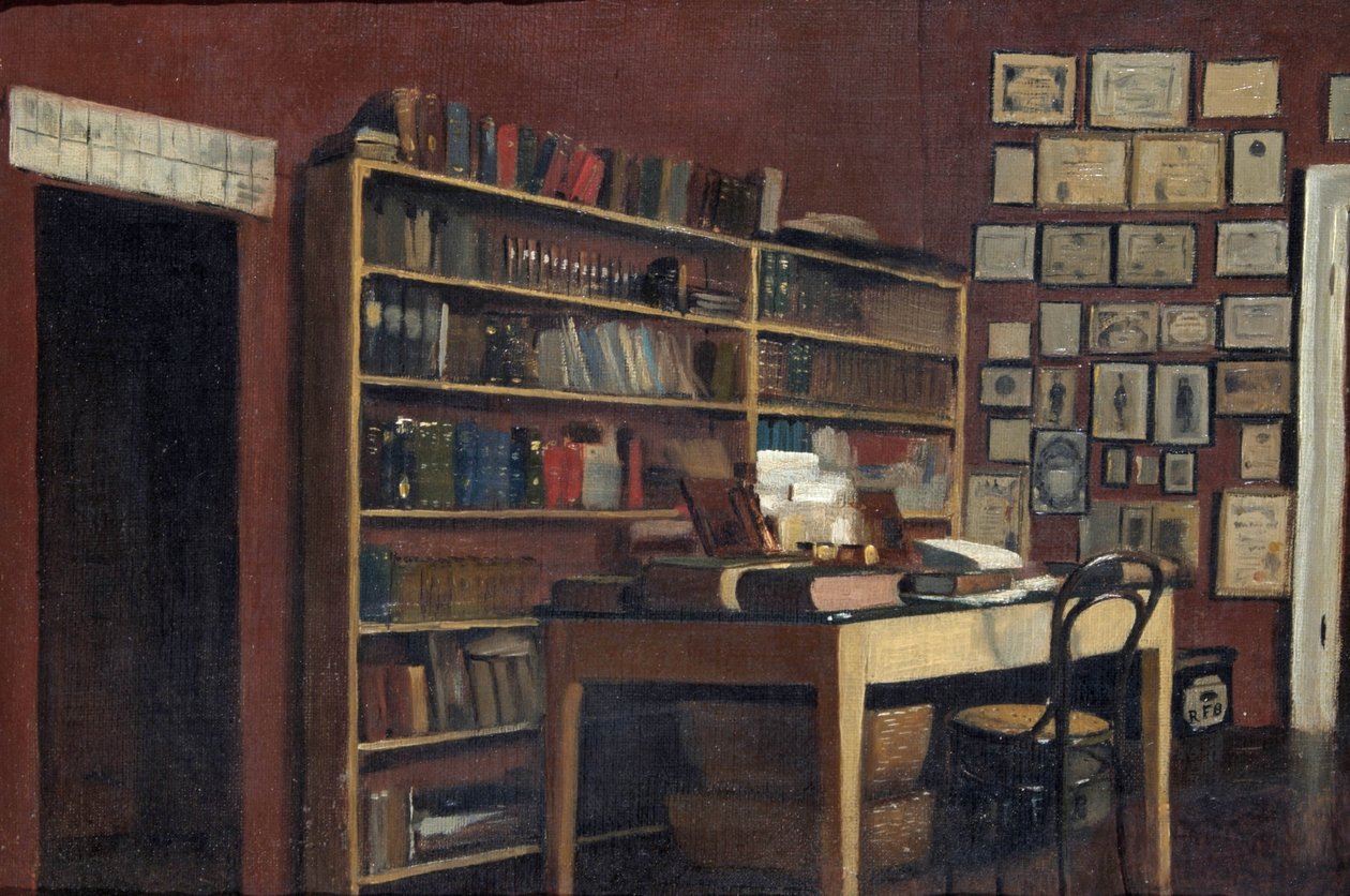 Hjørne af Sir Richard Burtons Study, 1889 af Albert Letchford