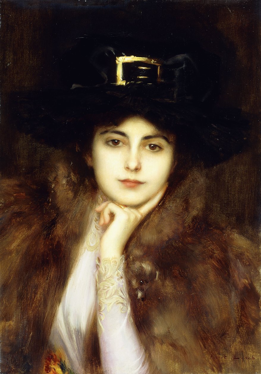 Portræt af en elegant dame, af Albert Lynch