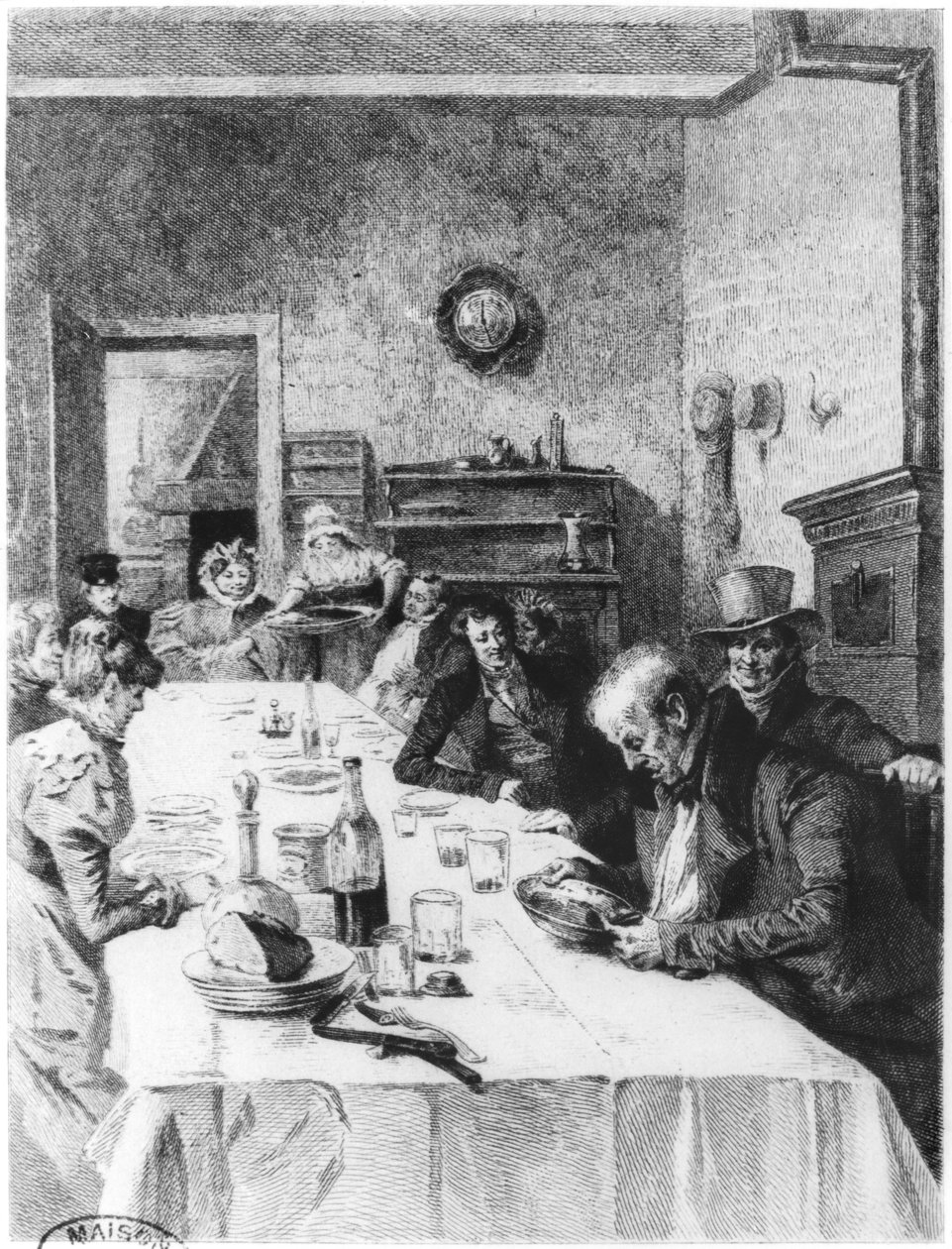 The Vauquer Boarding House, illustration fra 
