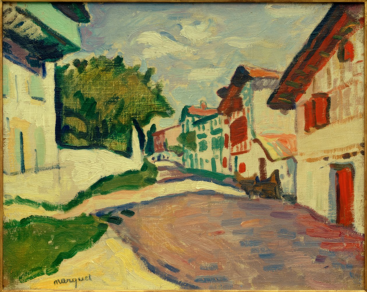 A.Marquet, Sunny Street i Ciboure af Albert Marquet