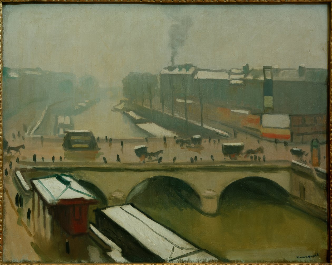 Udsigt over Pont St. Michel i Paris af Albert Marquet
