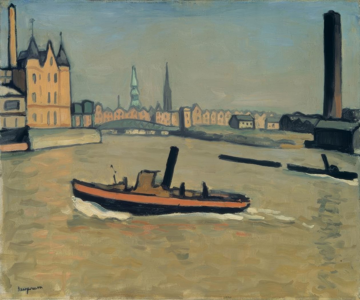 Hamborgs havn af Albert Marquet