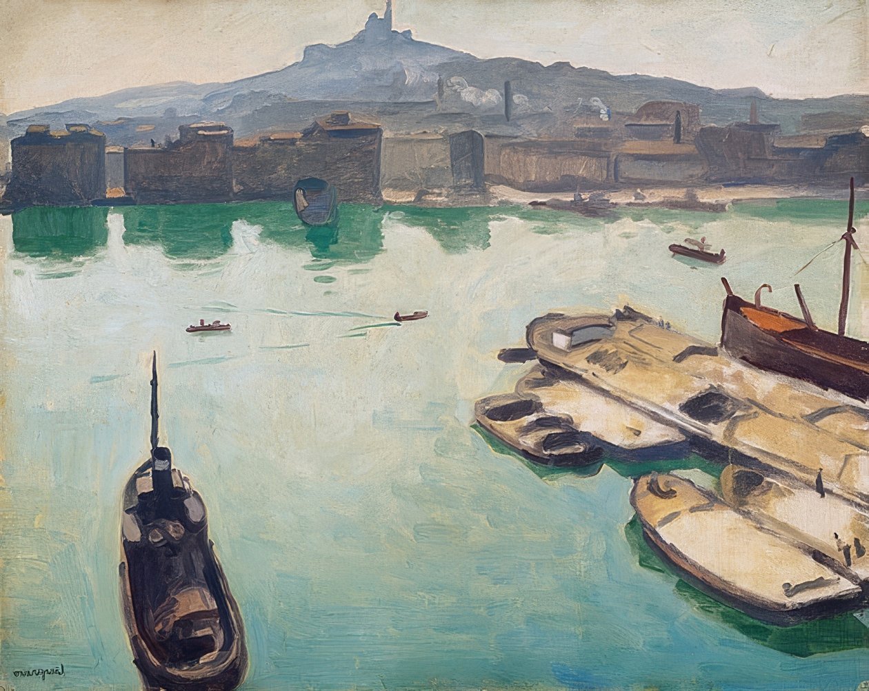 Marseilles havn. 1916 af Albert Marquet