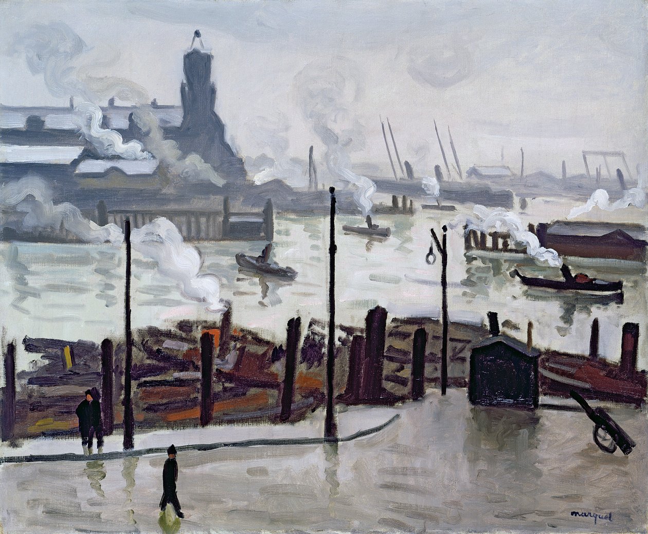 Hamborg Havn af Albert Marquet
