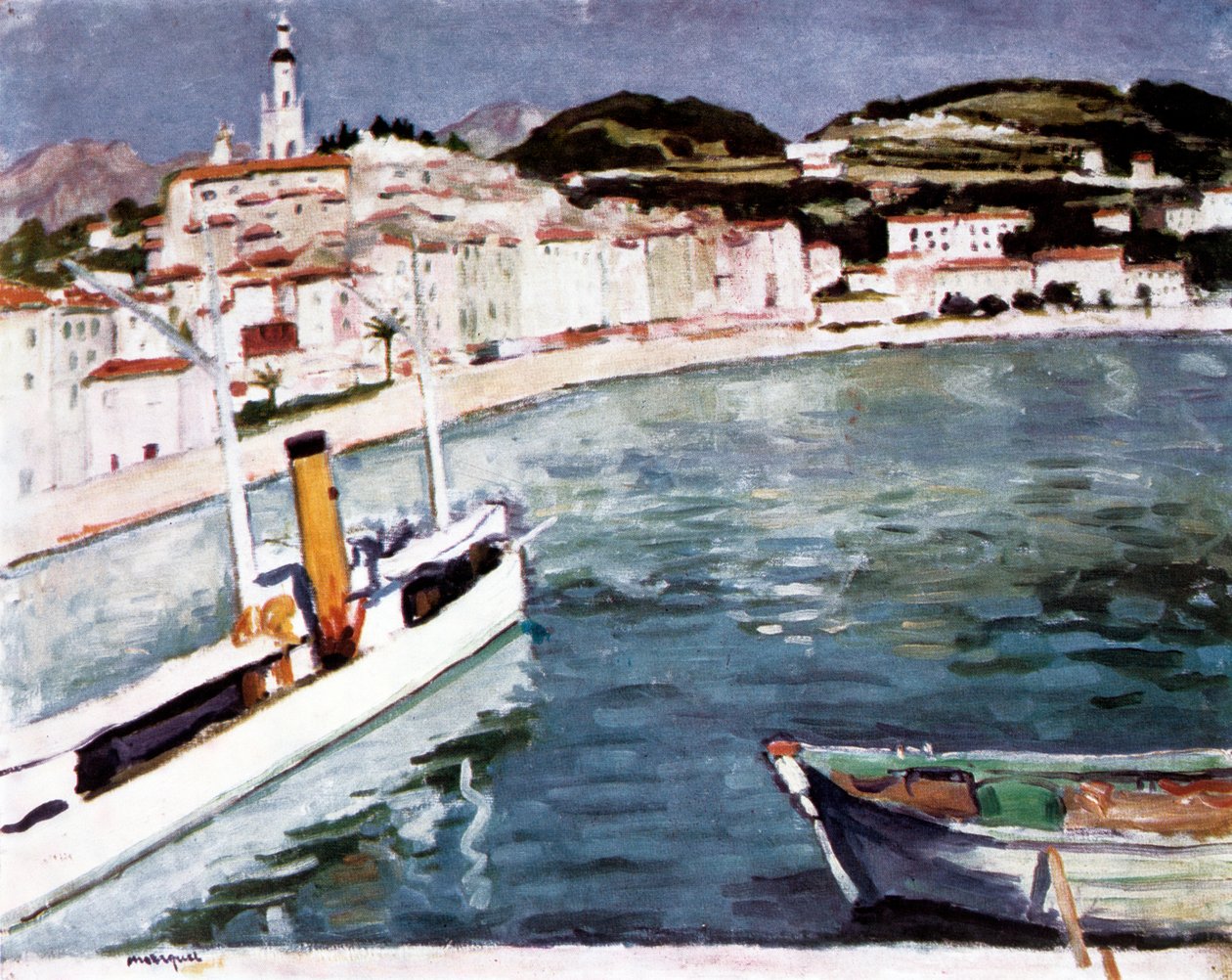 Havn i Menton, 1905 af Albert Marquet