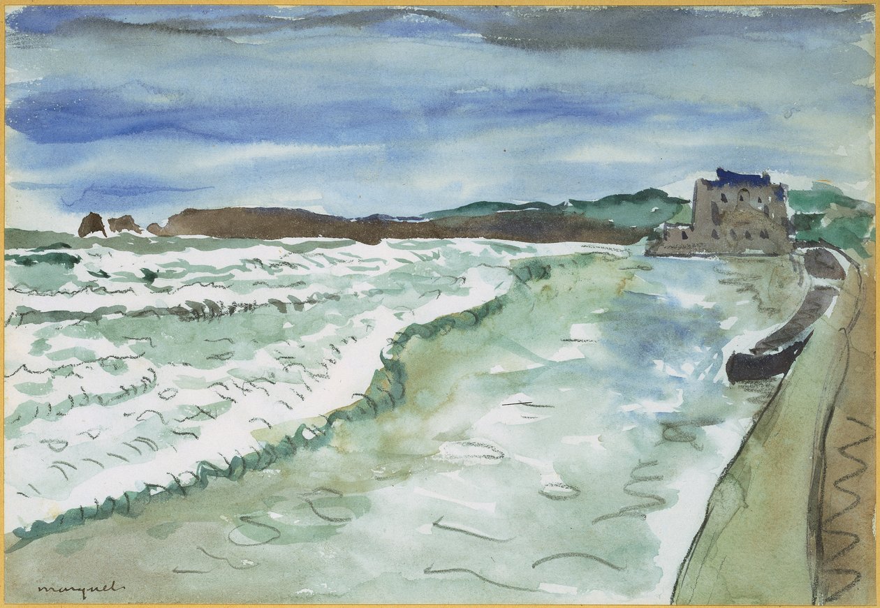 Hendaye, stranden og kasinoet af Albert Marquet