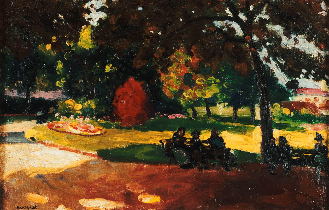 I Parken; Au Jardin Public, ca. 1904 (olie på lærred) af Albert Marquet