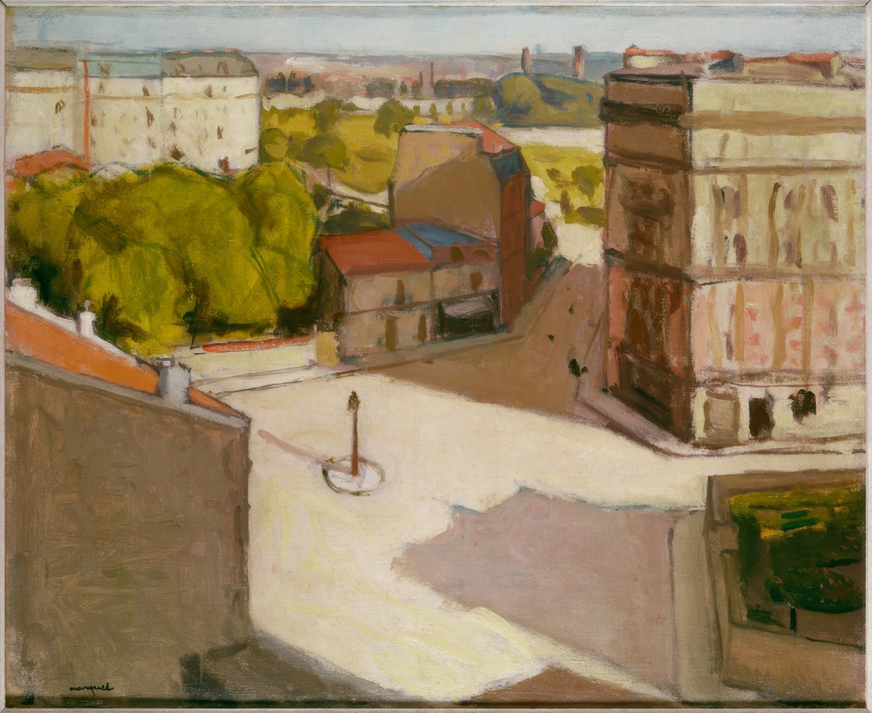 Lille firkant med gadelampe af Albert Marquet