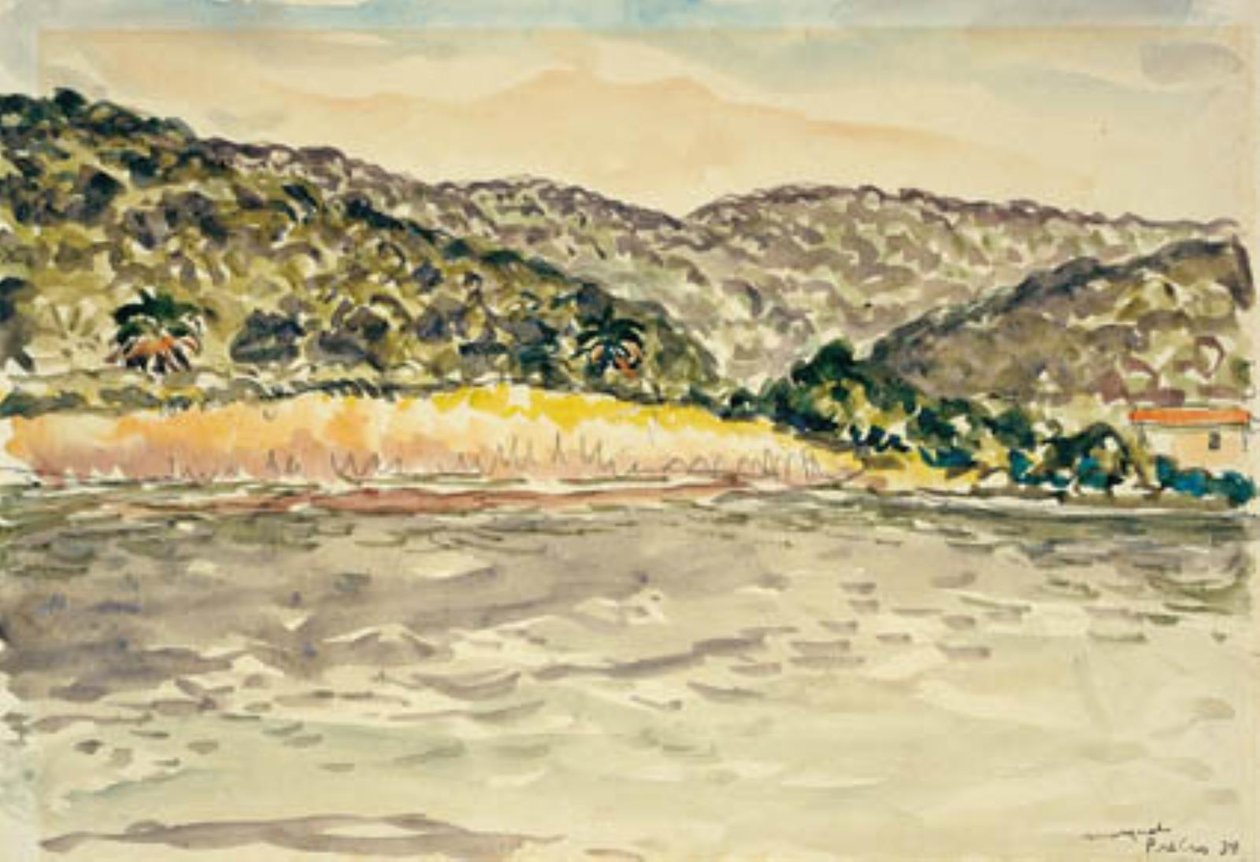 Kystlandskab ved Île de Port Cros af Albert Marquet