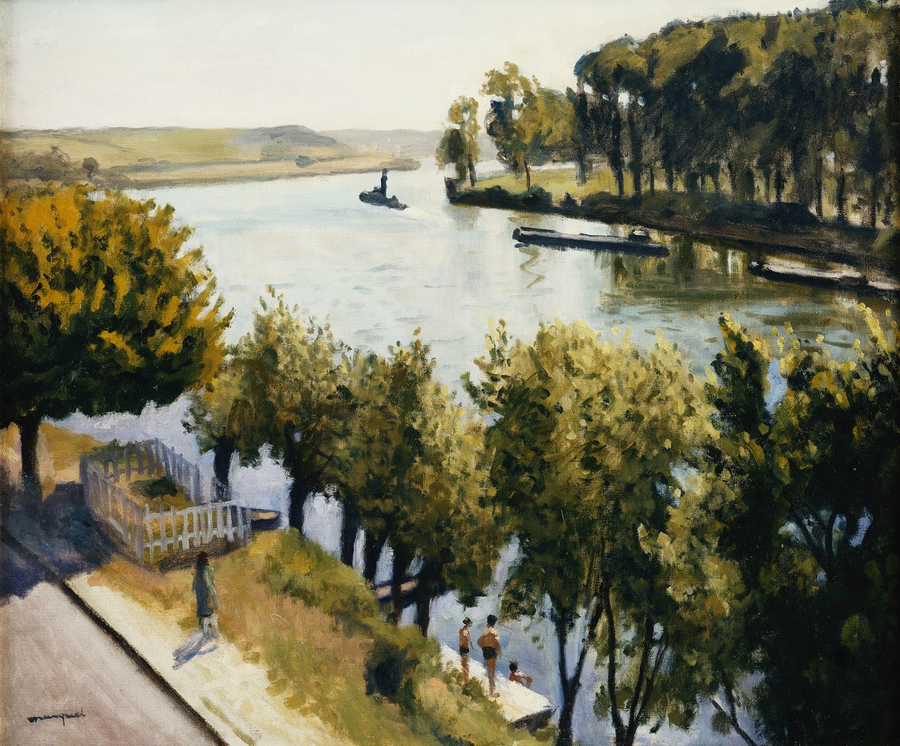 Seinen ved La Frette Montigny, ca. 1947 (olie på lærred) af Albert Marquet