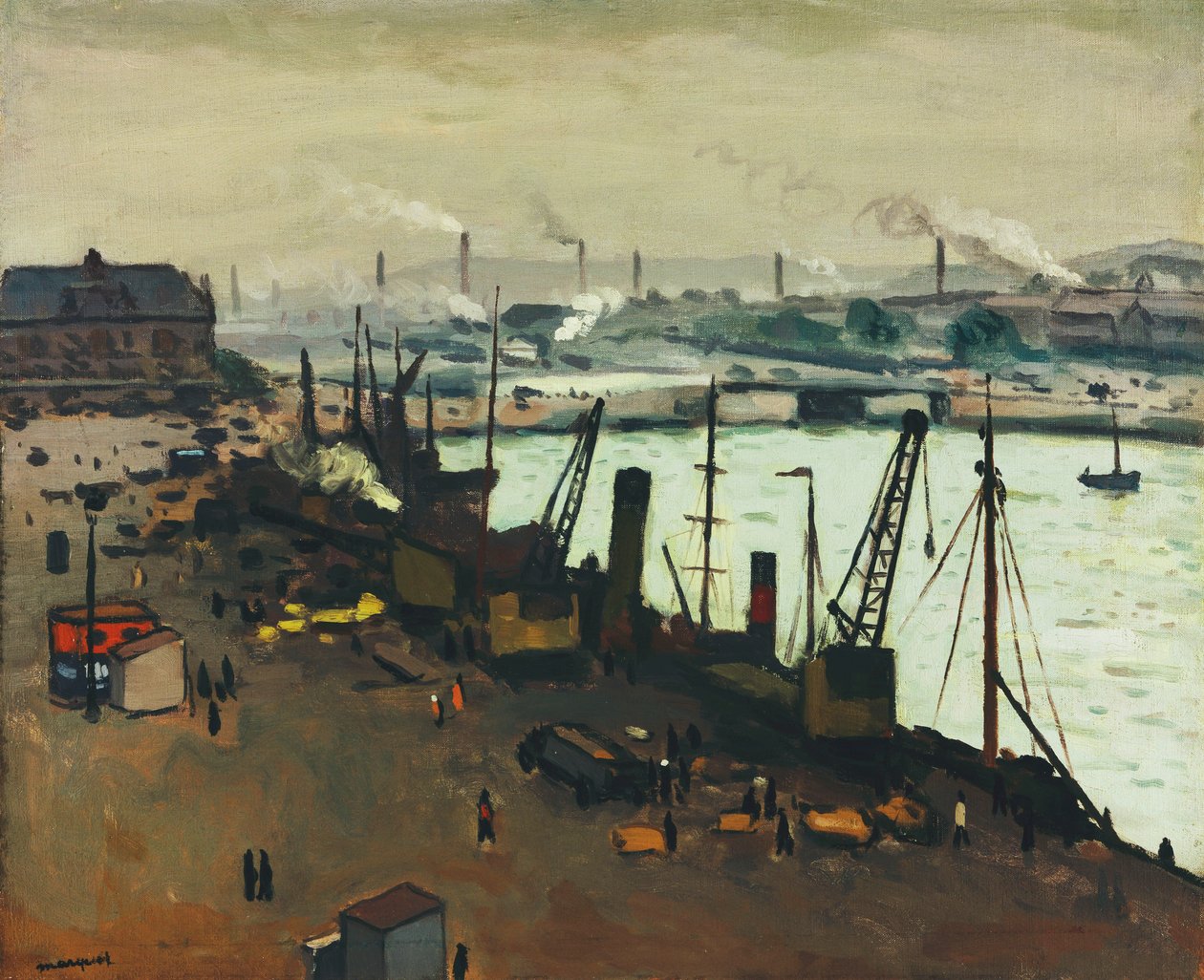 Havnen i Boulogne-sur-Mer af Albert Marquet