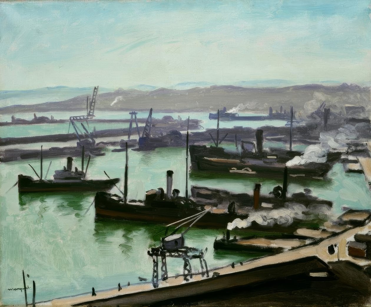 Havnen i Algier af Albert Marquet