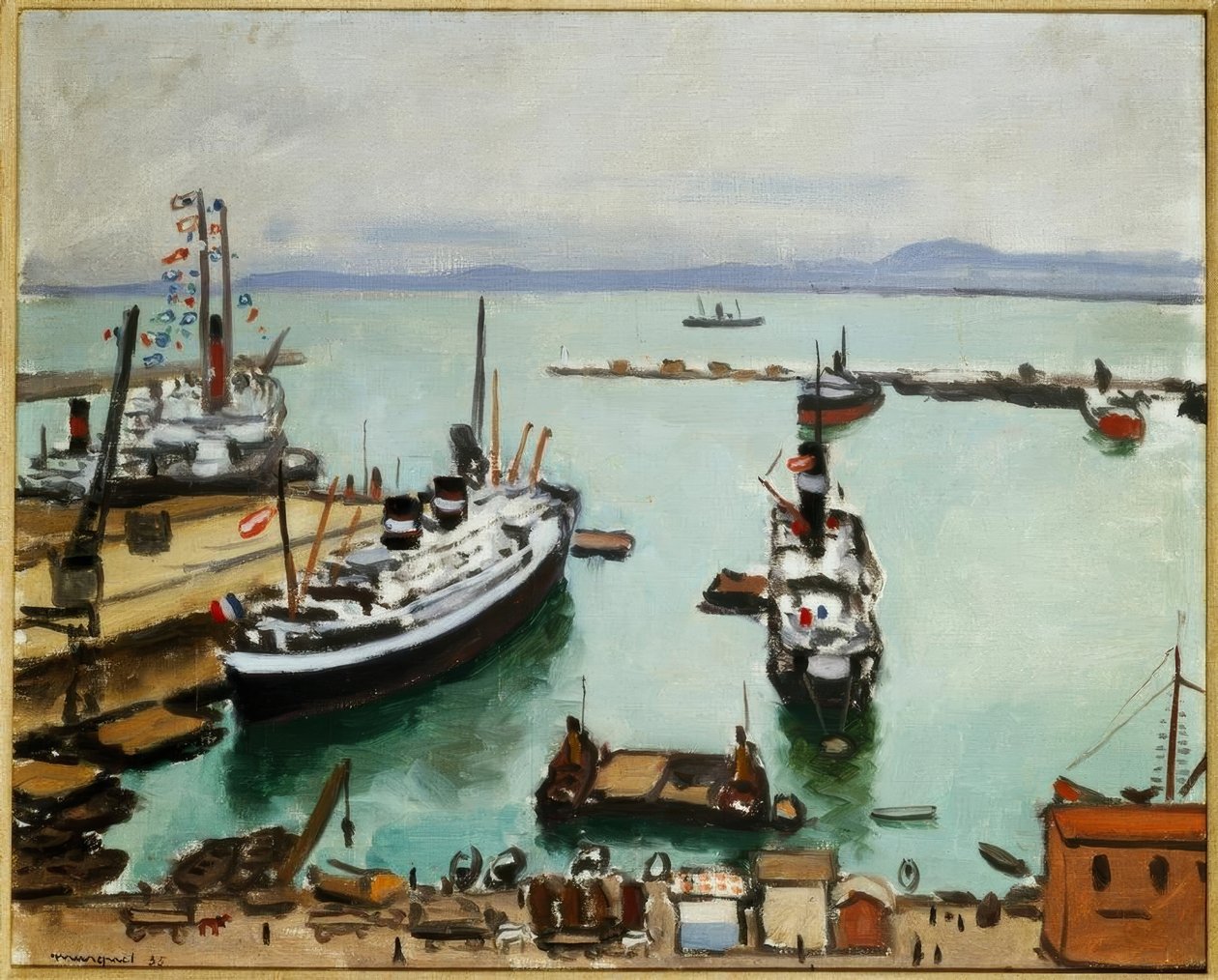 Havnen i Algier af Albert Marquet