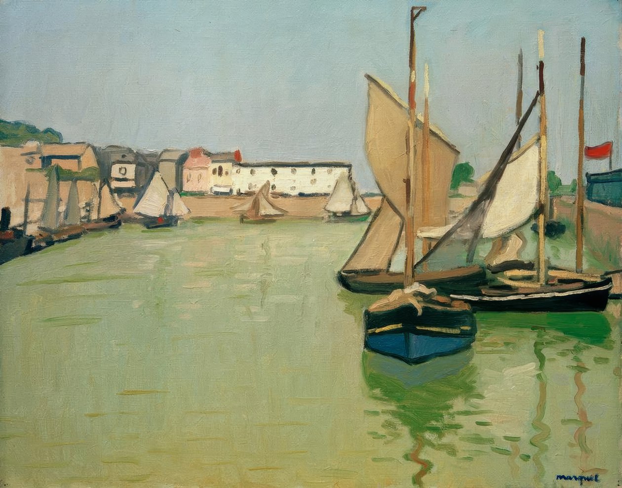 Havnen i Honfleur af Albert Marquet