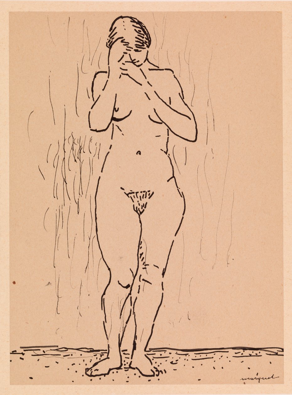 Nøgen kvinde stående af Albert Marquet