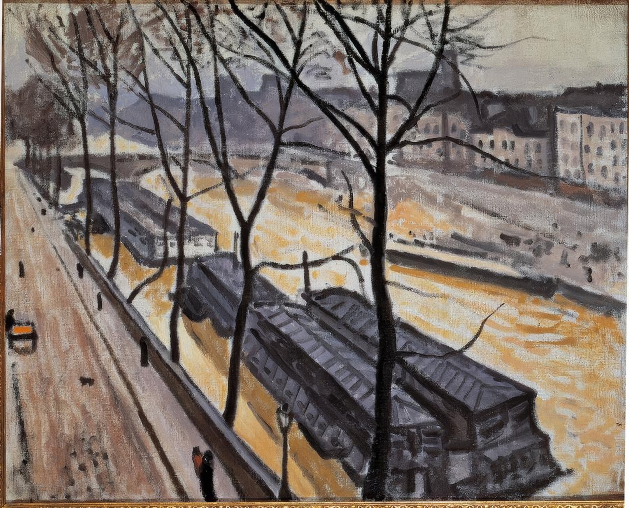 Paris om vinteren (Quai de Bourbon) af Albert Marquet
