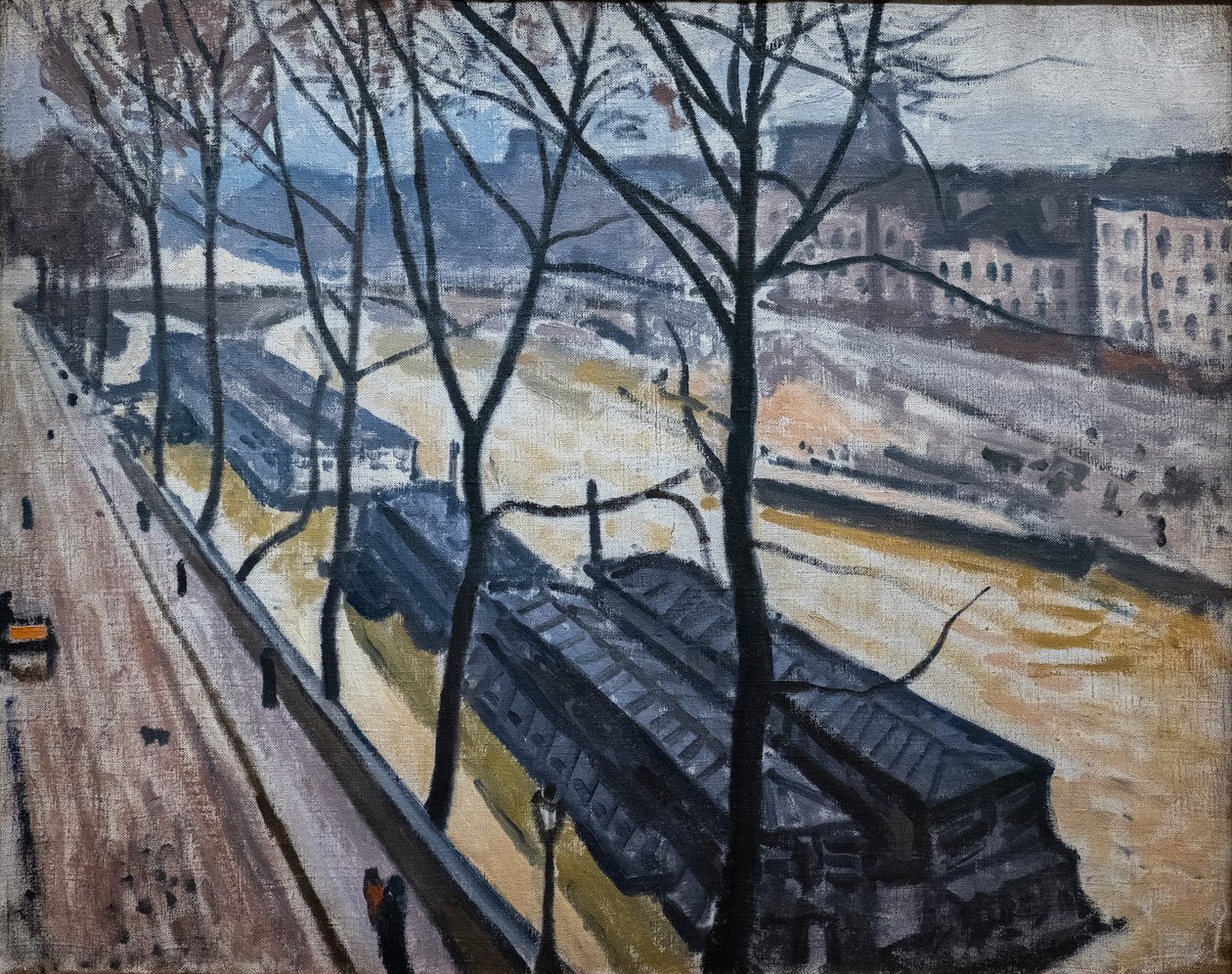 Paris om vinteren. Quai Bourbon af Albert Marquet