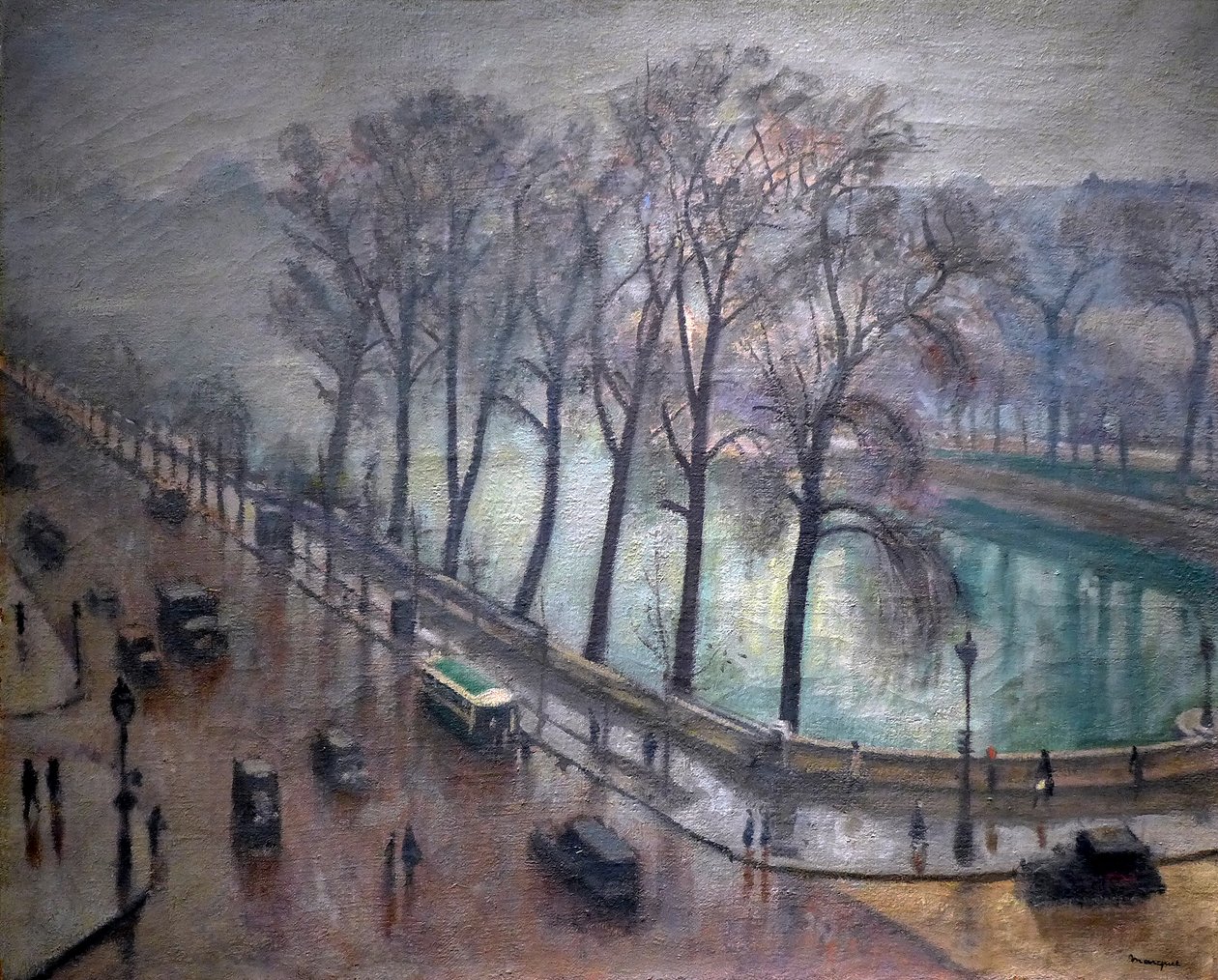Paris, Quai Conti i efteråret, 20. århundrede (olie på lærred) af Albert Marquet