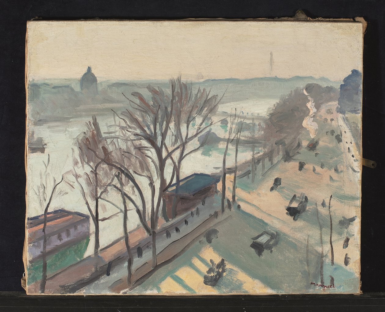 Quai du Louvre, blegt solskin af Albert Marquet
