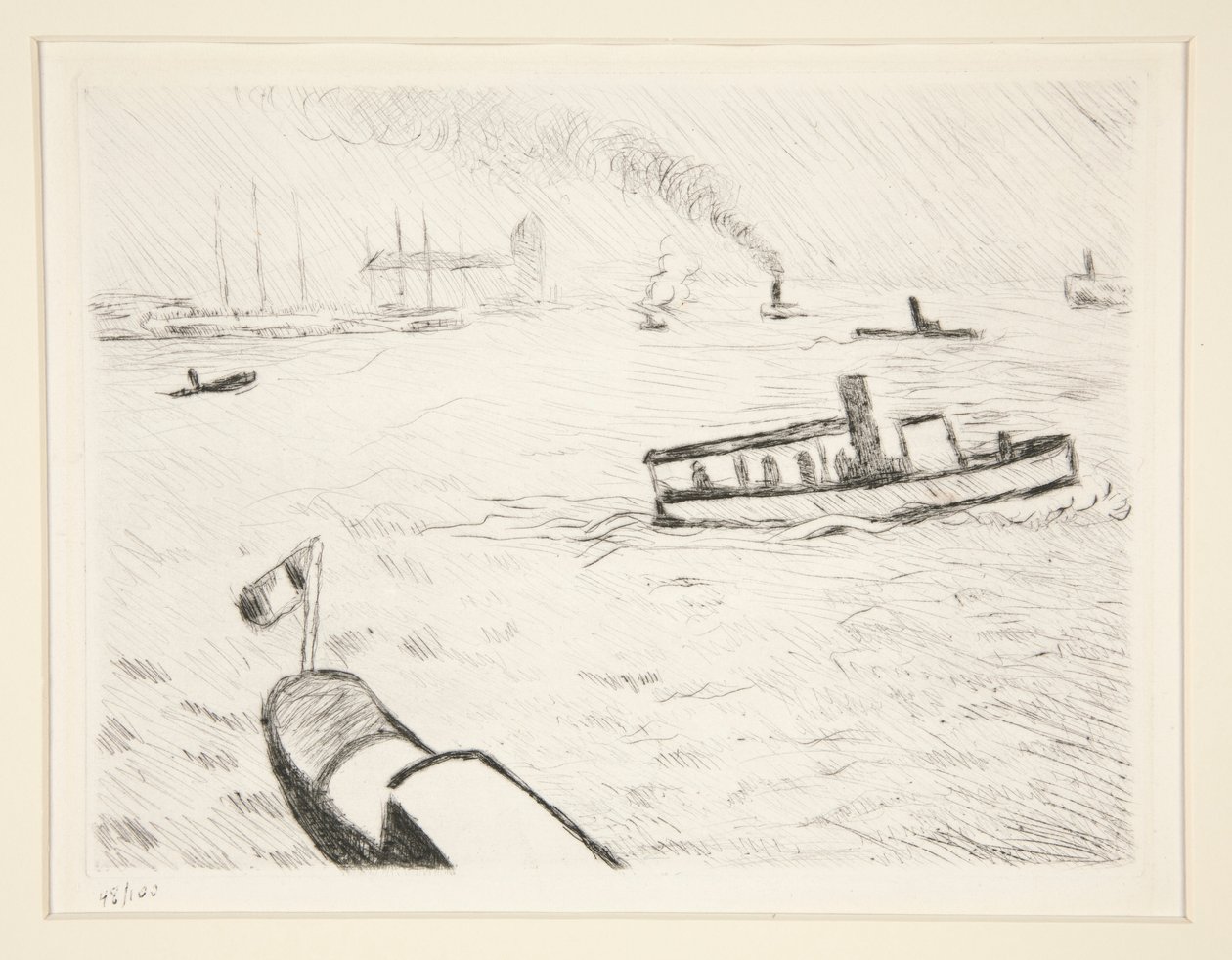 Slæbebåd i Hamborg af Albert Marquet