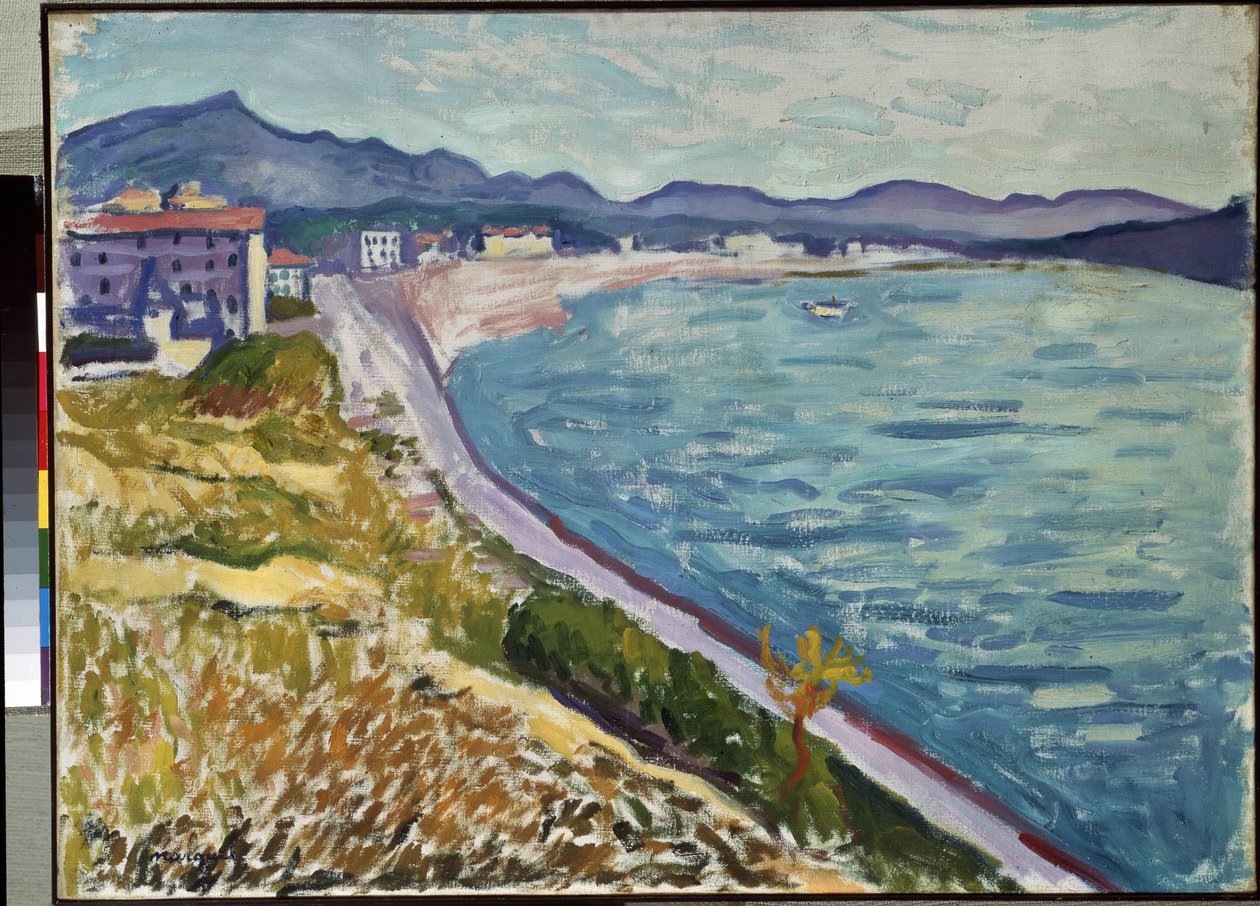 ""Saint Jean de Luz"" Udsigt over den baskiske kyst ved Saint-Jean-de-Luz (Pyrenees Atlantiques). Maleri af Pierre-Albert (Albert) Marquet (1875-1947) 1907 Olie på lærred. Eremitagemuseet, Sankt Petersborg (Saint-Petersburg) af Albert Marquet