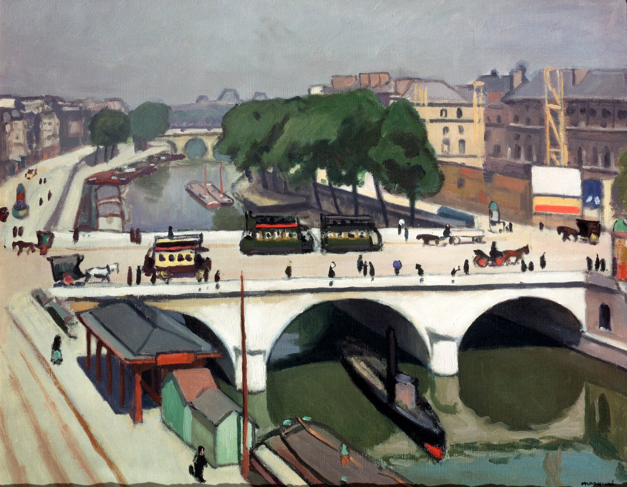 Saint-Michel-broen i Paris. Quai des Grands Augustins, 1908. af Albert Marquet