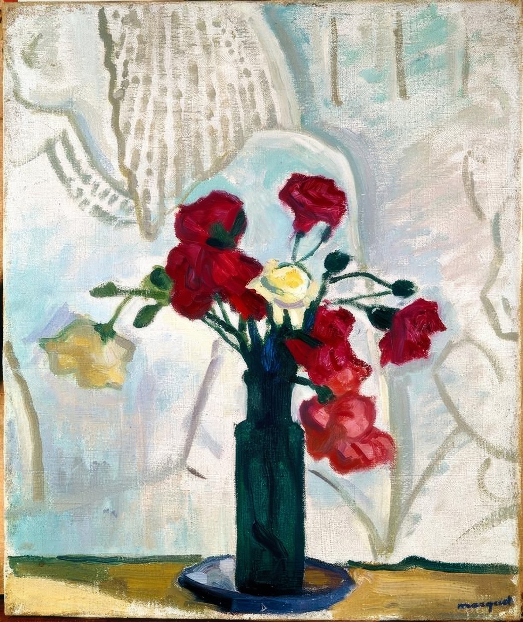 Stilleben med nelliker af Albert Marquet