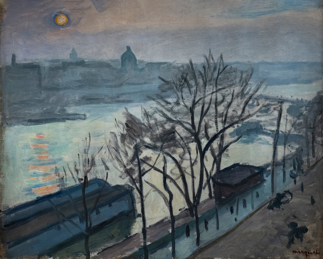 Sol set gennem træerne af Albert Marquet