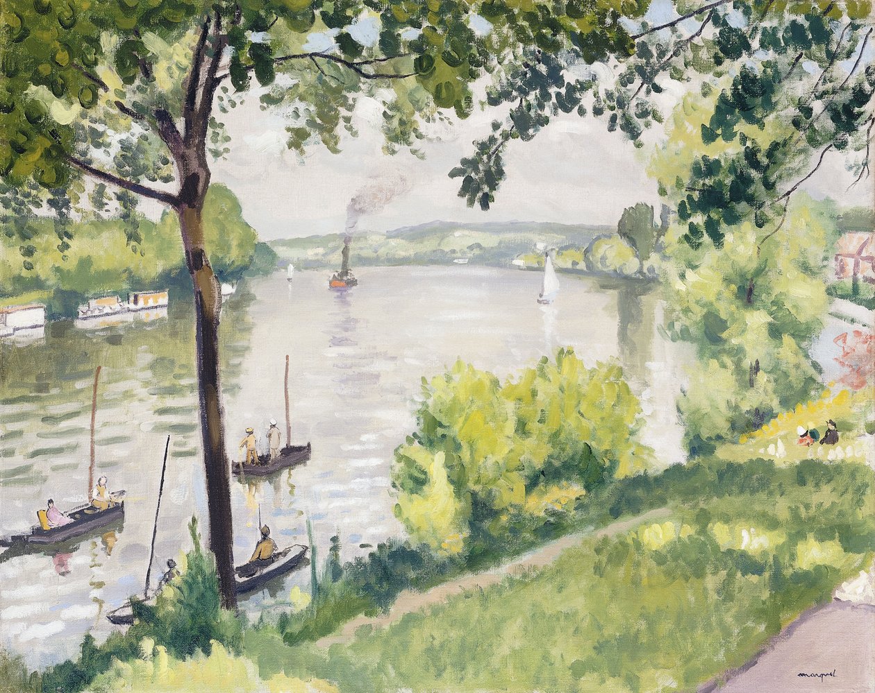 The Banks of Triel (Slæbebåden); Berge a Triel (Slæbebåden) af Albert Marquet