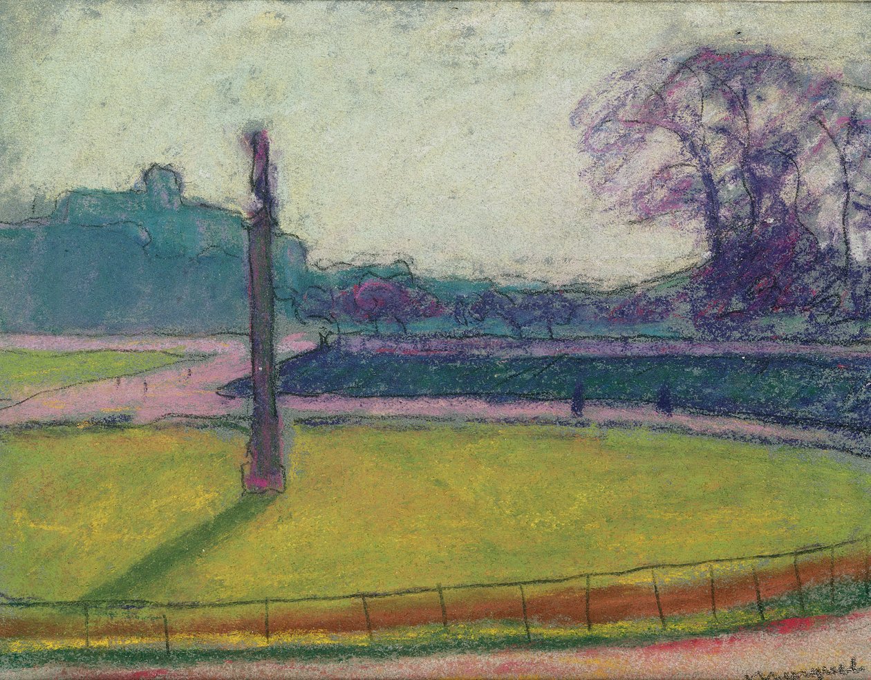 Luxembourg-haven, Paris (pastel på papir) af Albert Marquet