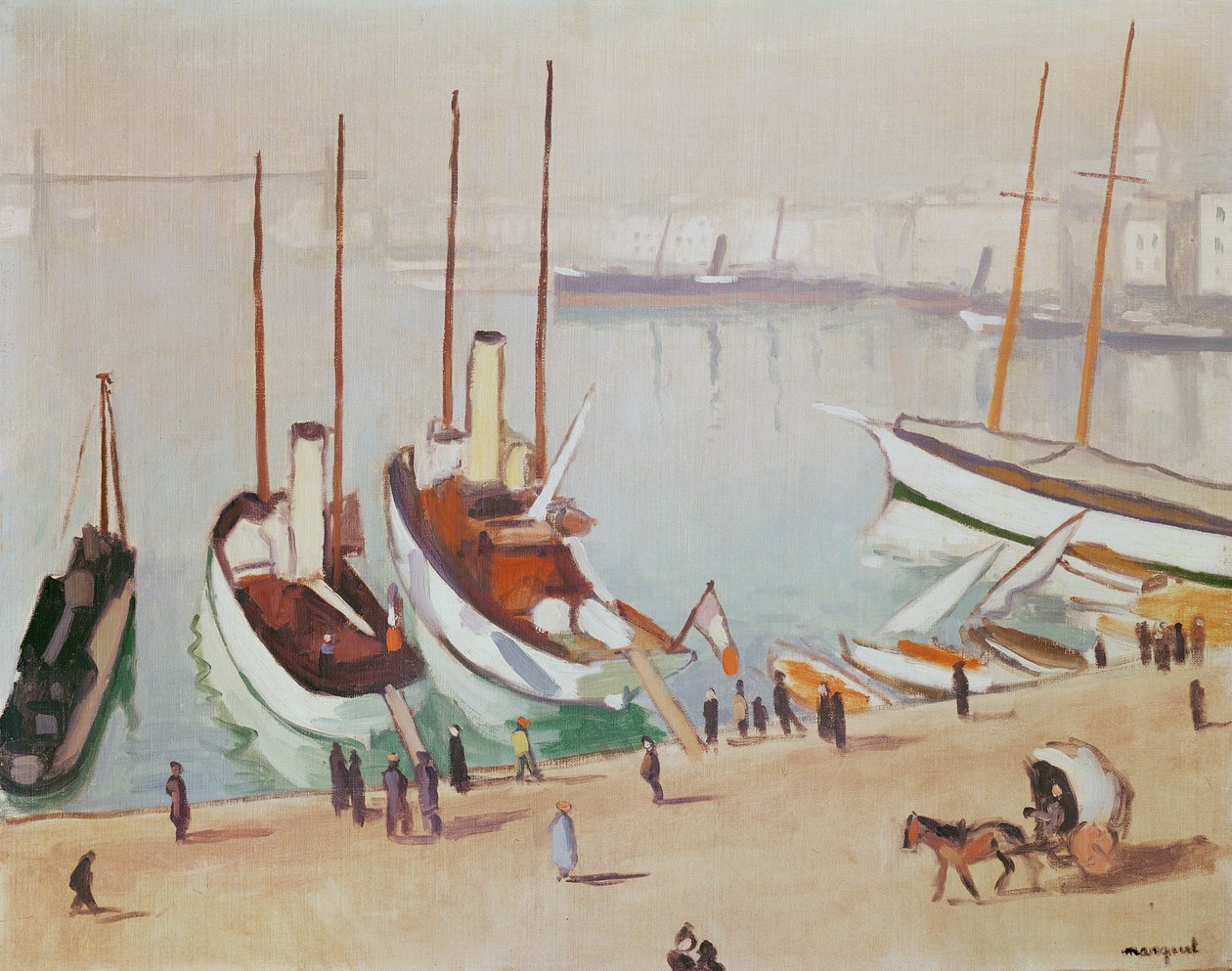 Den gamle havn ved Marseilles af Albert Marquet