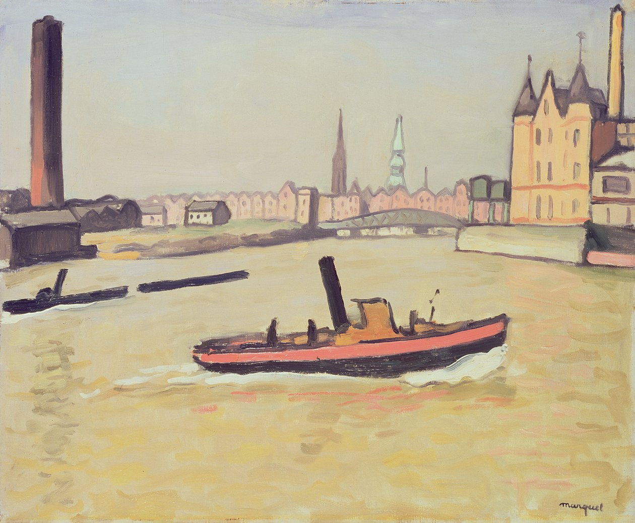Hamborg Havn af Albert Marquet
