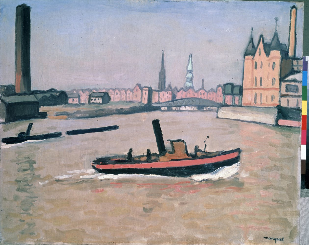Hamborgs havn 1909 (olie på lærred) af Albert Marquet
