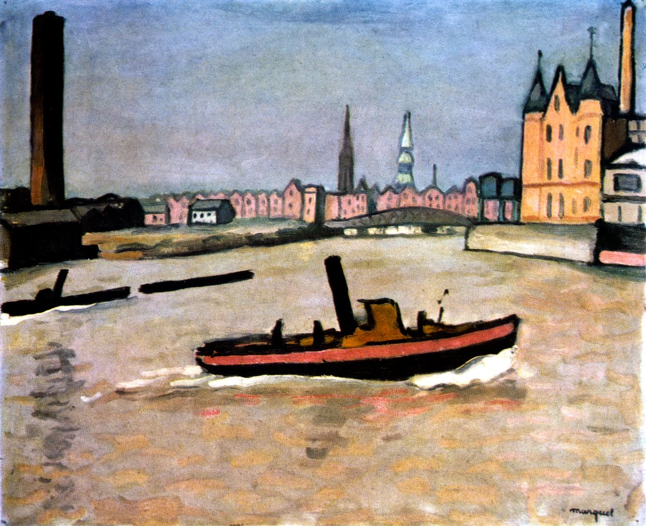 Hamborgs havn, 1909 af Albert Marquet