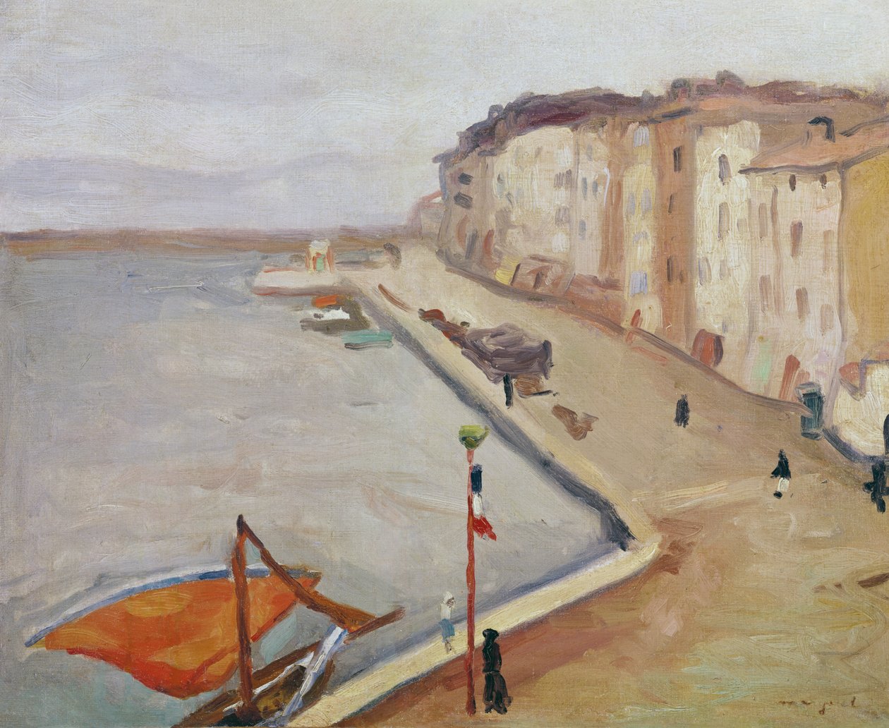 Havnen i Saint-Tropez af Albert Marquet