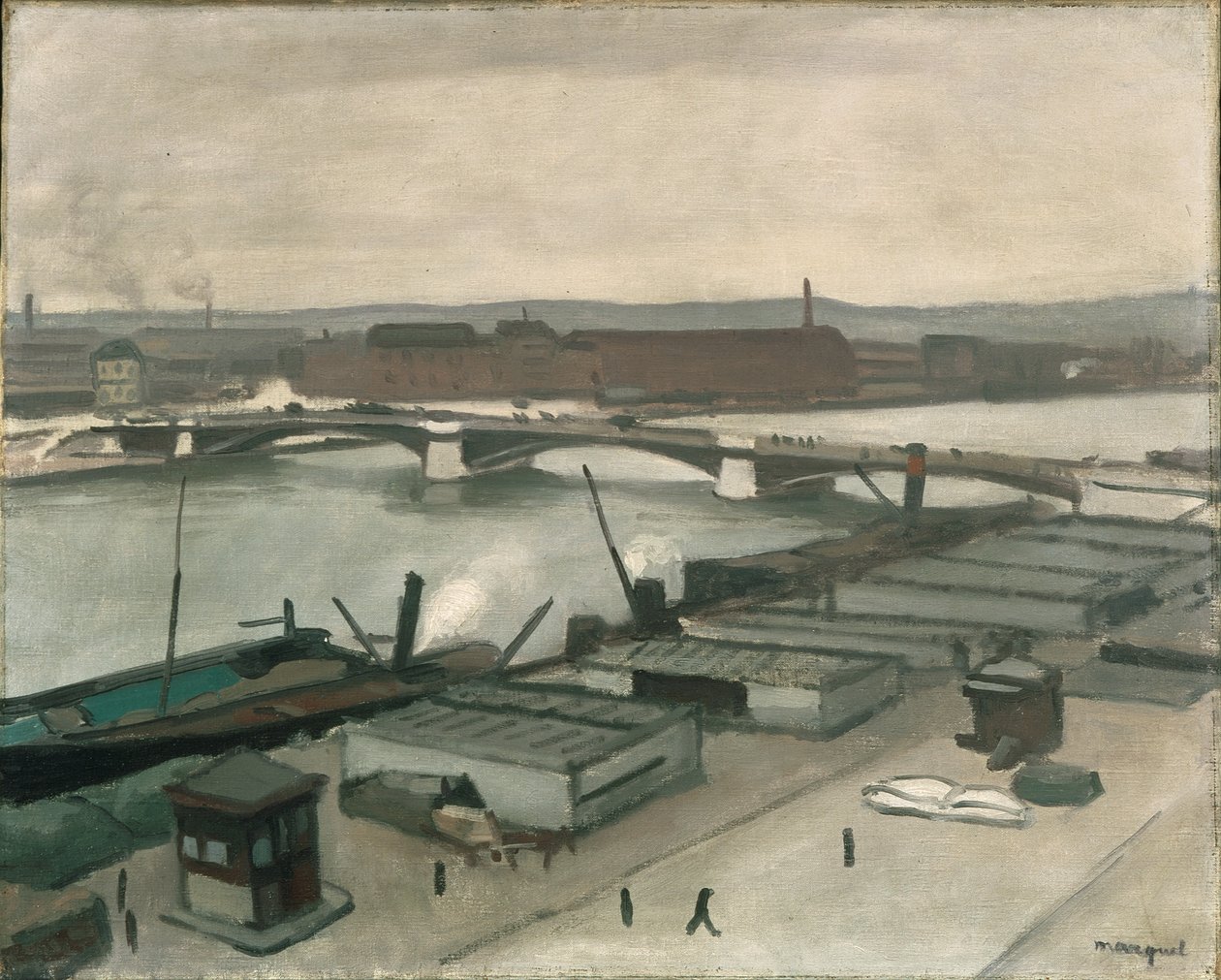 Kajerne i Rouen af Albert Marquet