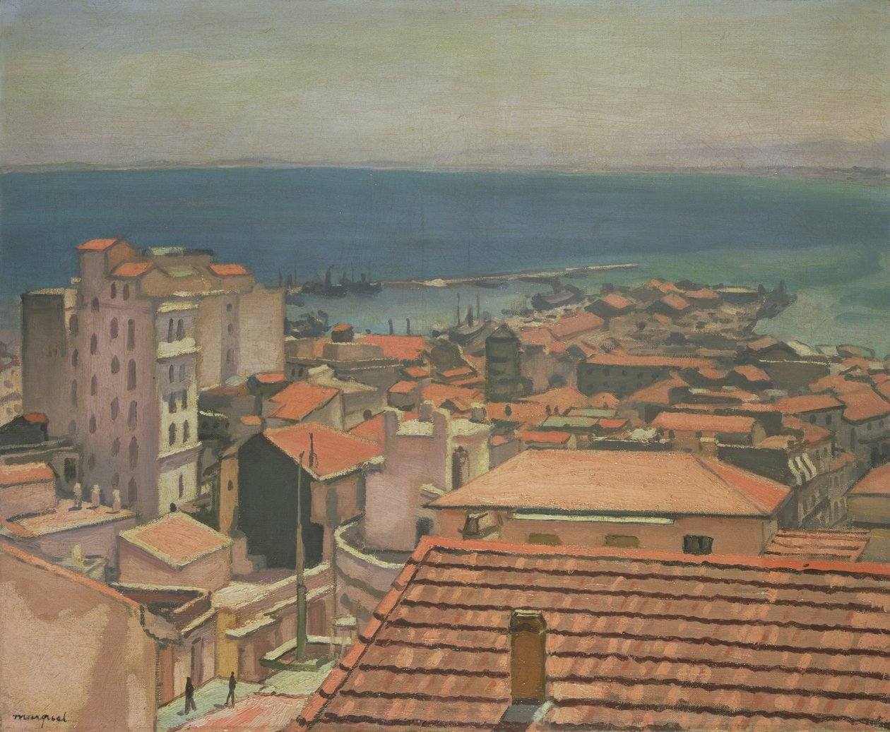 De røde tage (olie på lærred) af Albert Marquet