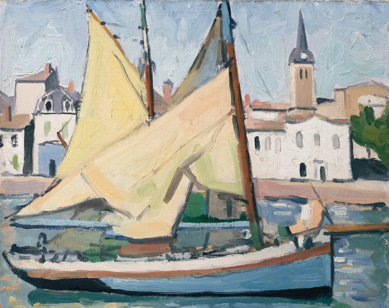 Yachten og kirken, La Chaume af Albert Marquet