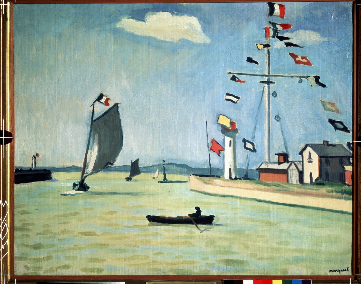 Havnen i Honfleur i Normandiet af Albert Marquet