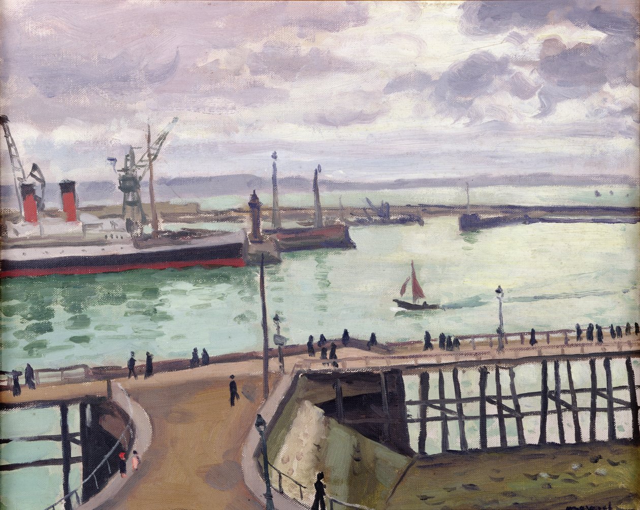 Den ydre havn i Le Havre, l