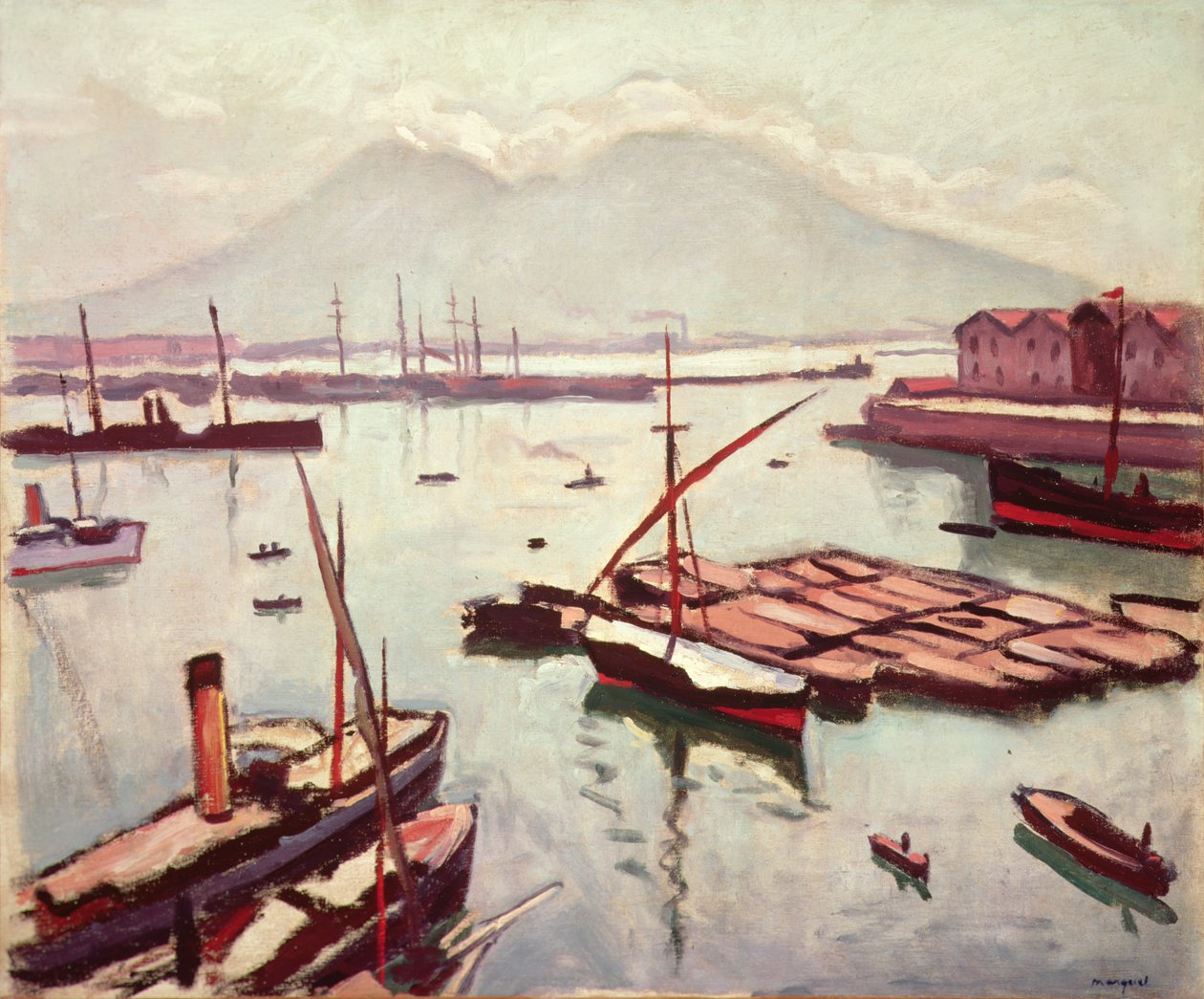 Udsigt over Napoli (olie på lærred) af Albert Marquet
