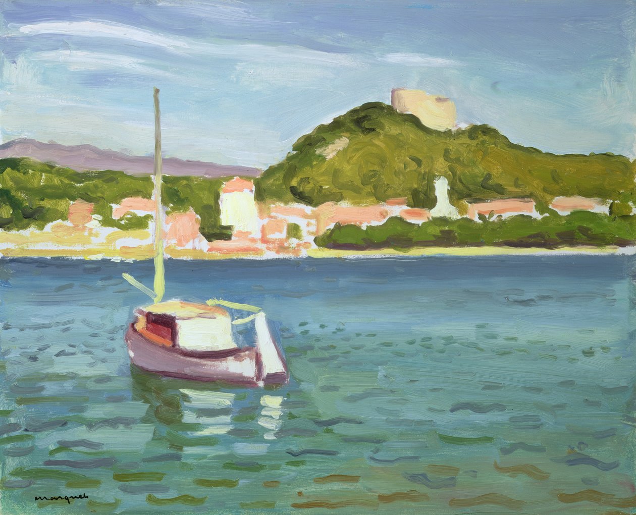 Udsigt over Porquerolles af Albert Marquet