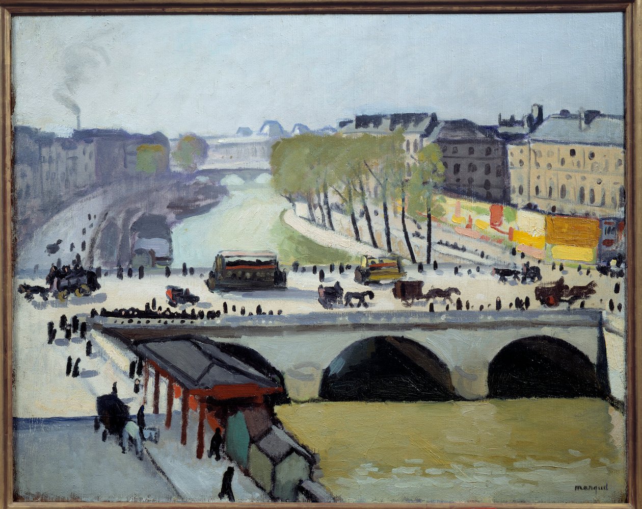 Udsigt over Pont Saint Michel i Paris af Albert Marquet