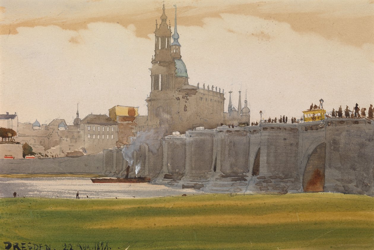 Udsigt over Dresden, 1898 af Albert Nikolaevich Benois